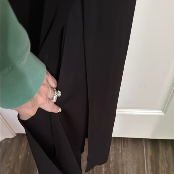 Betsy & Adam Black Sleeveless Halter Gown - Picture 5 of 9